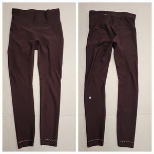 Lululemon Zoned In Tight Size 10 High Rise 27" Vent Hole Reflect W5BBNS